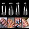 Νύχια Κασετίνα Orange Nail Extension Medium Almond Soft Gel 240pcs - 10 Sizes