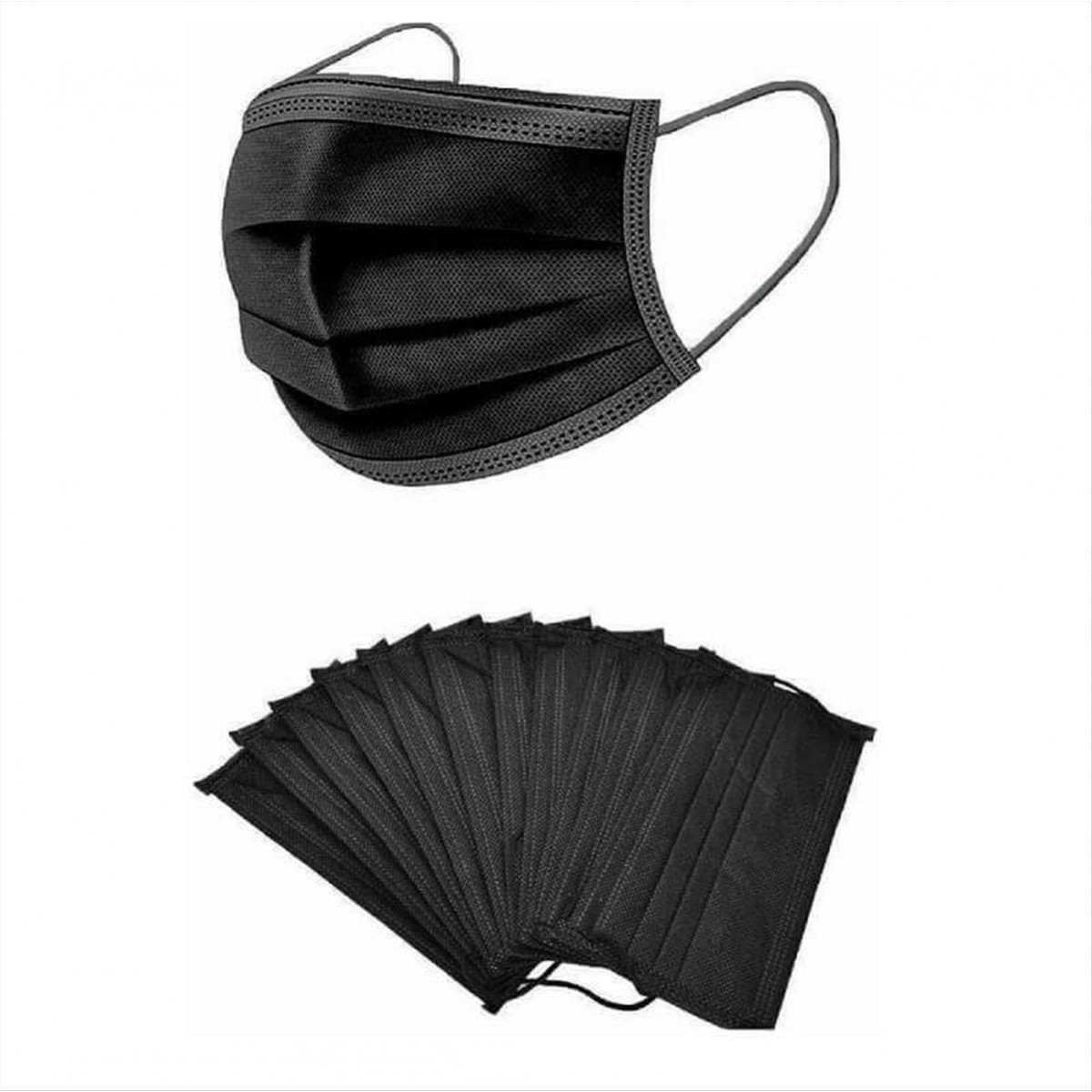 Disposable Protection Mask Black 10 Pieces