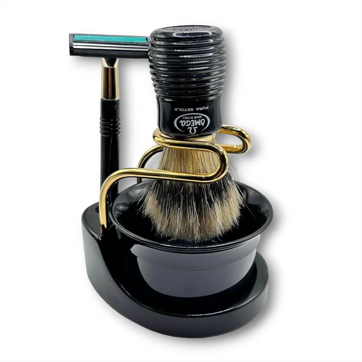 Omega Shaving Set Black