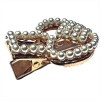 Pearl Gold Heart Hair Clips