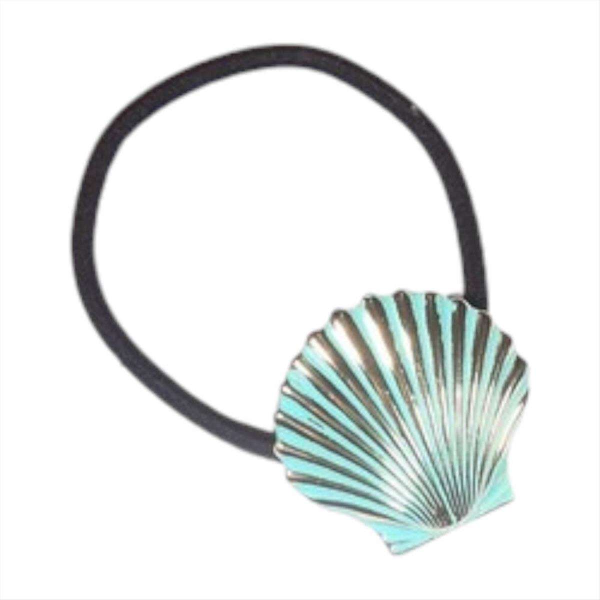 Hair tie shell turquoise RoRo