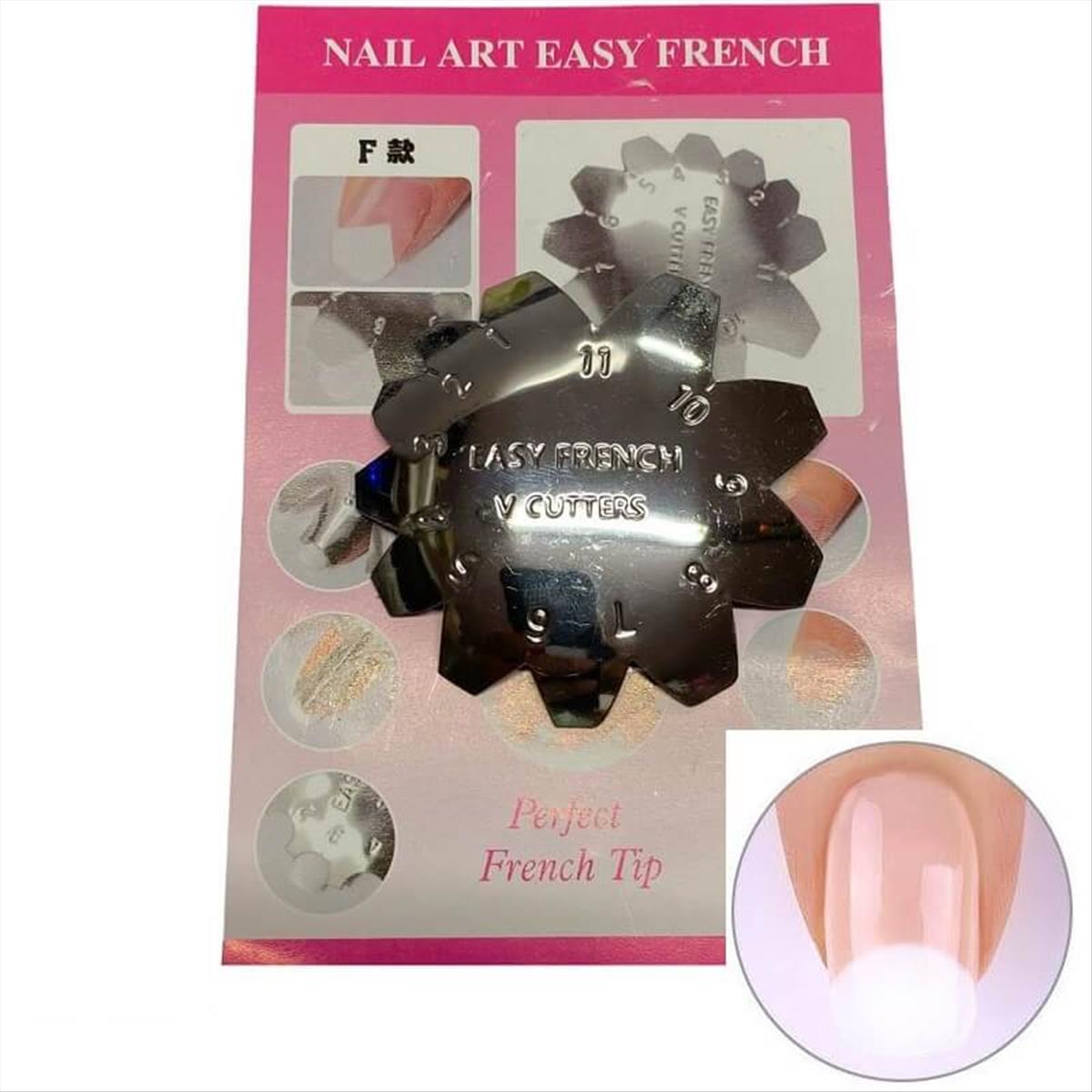 Στένσιλ Γαλλικού Νυχιών Nail Art Easy French F