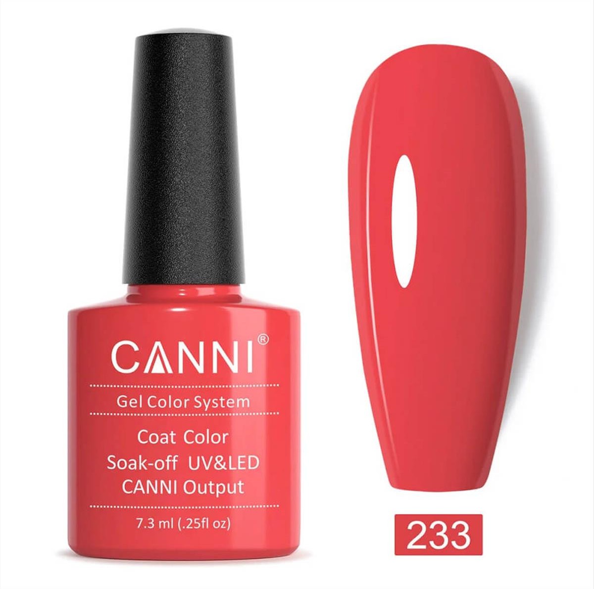 Canni Soak Off Uv/Led 233 Watermelon Red - 7.3ml