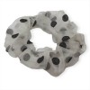 Hair scrunchie tulle dots white