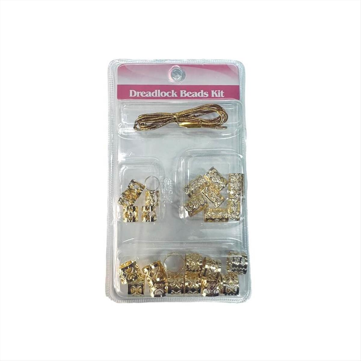 Decorative Rings for Hair Mix Size Kit Gold