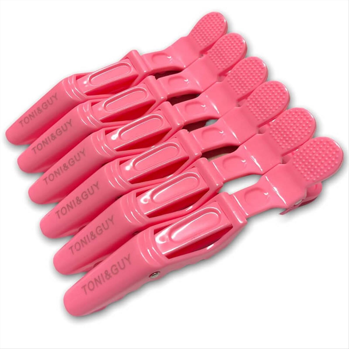 Toni & Guy Hairdressing Clips Crocodile Sharon Dedicated Pink 6pcs