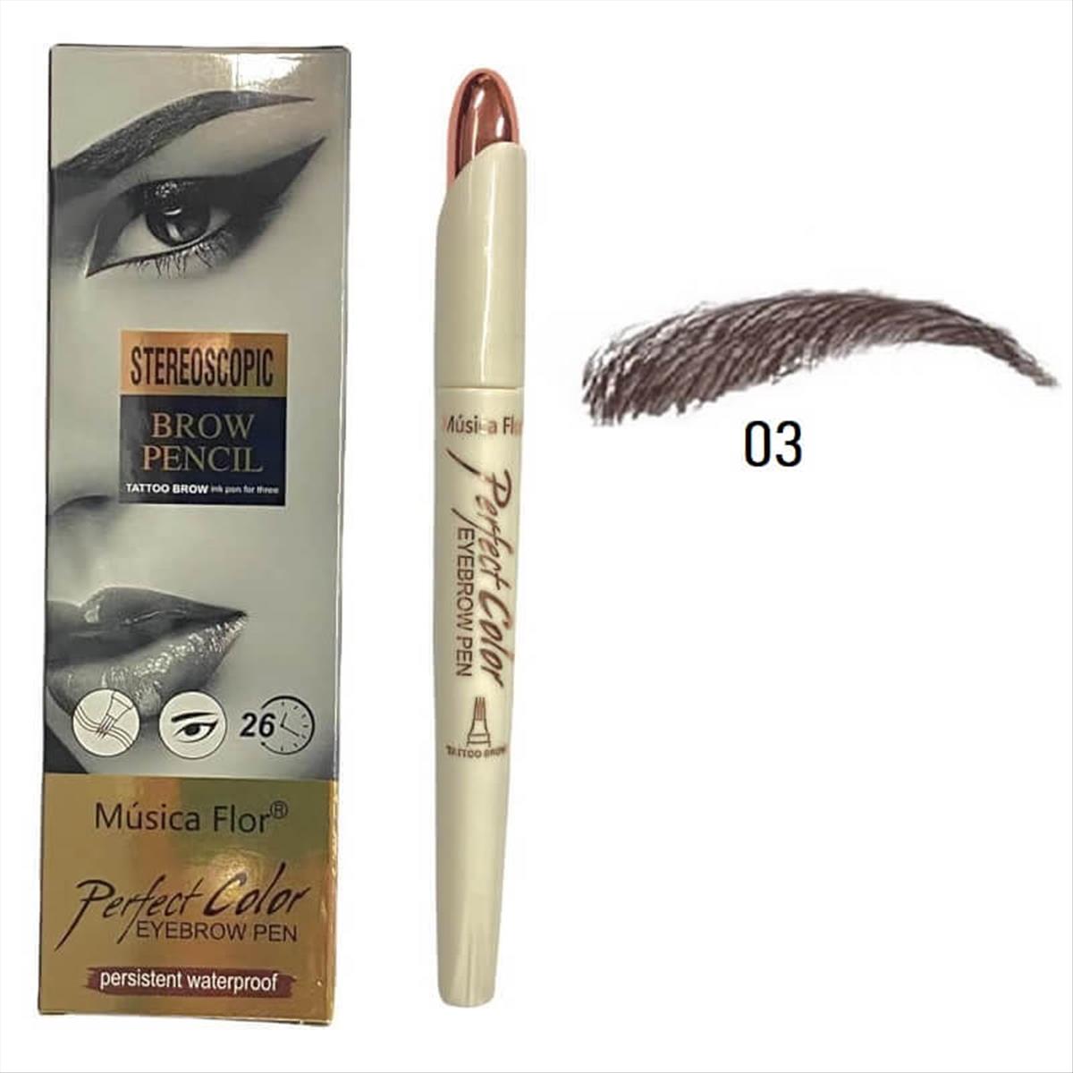 Tatto Eye Brow Pen Musica Flor 03 - 1.5ml