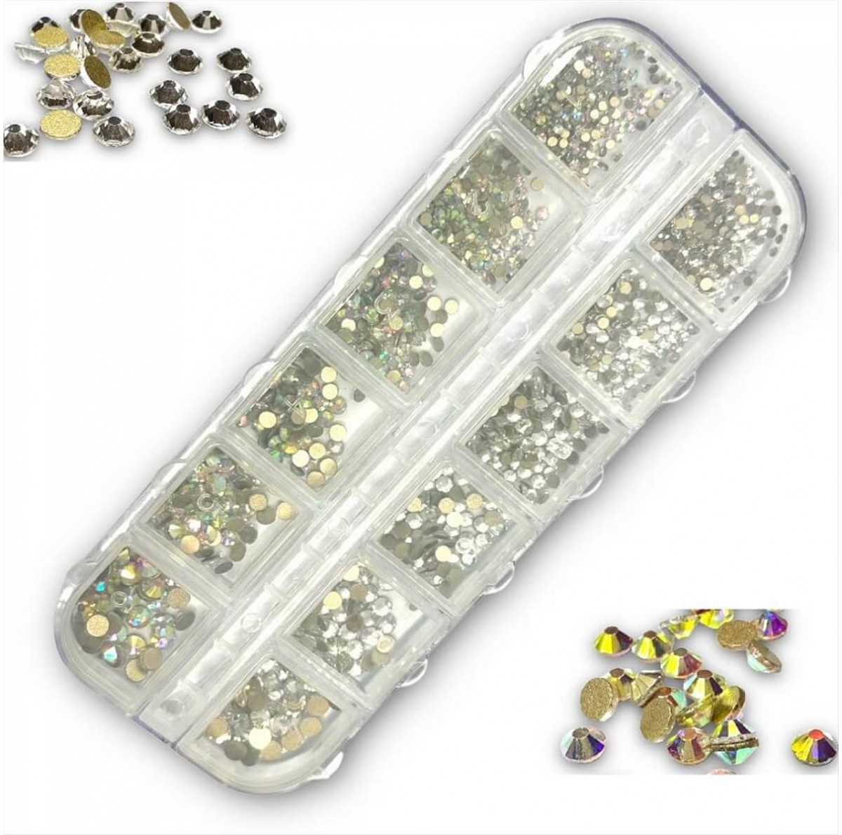 Rhinestone Nail Decorations Iris Case