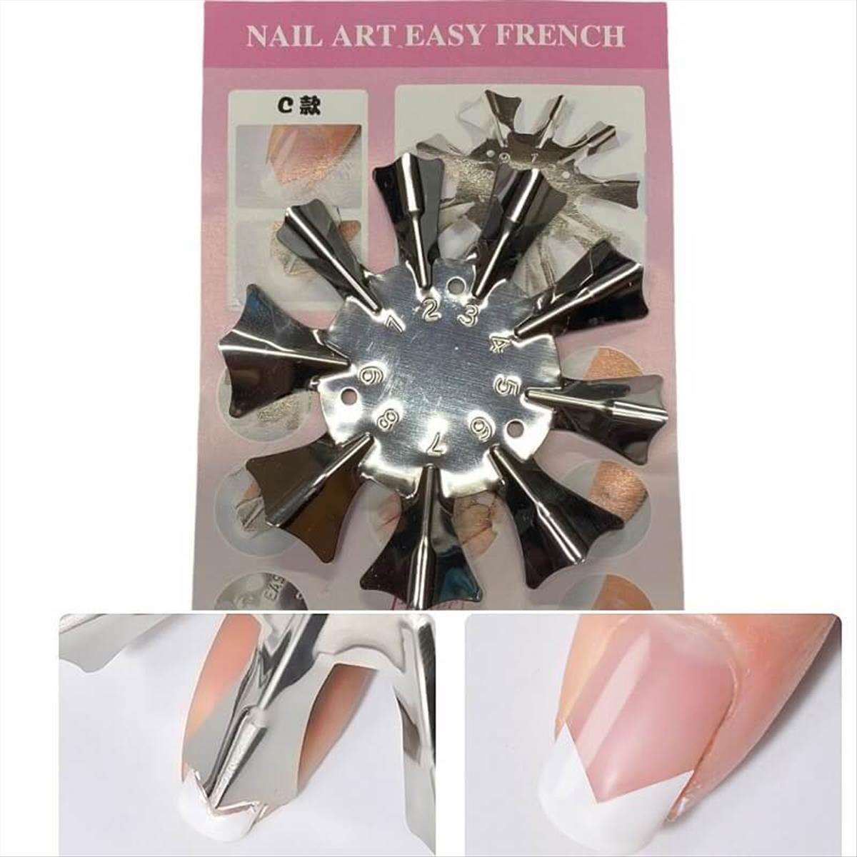 Στένσιλ Γαλλικού Νυχιών Nail Art Easy French C