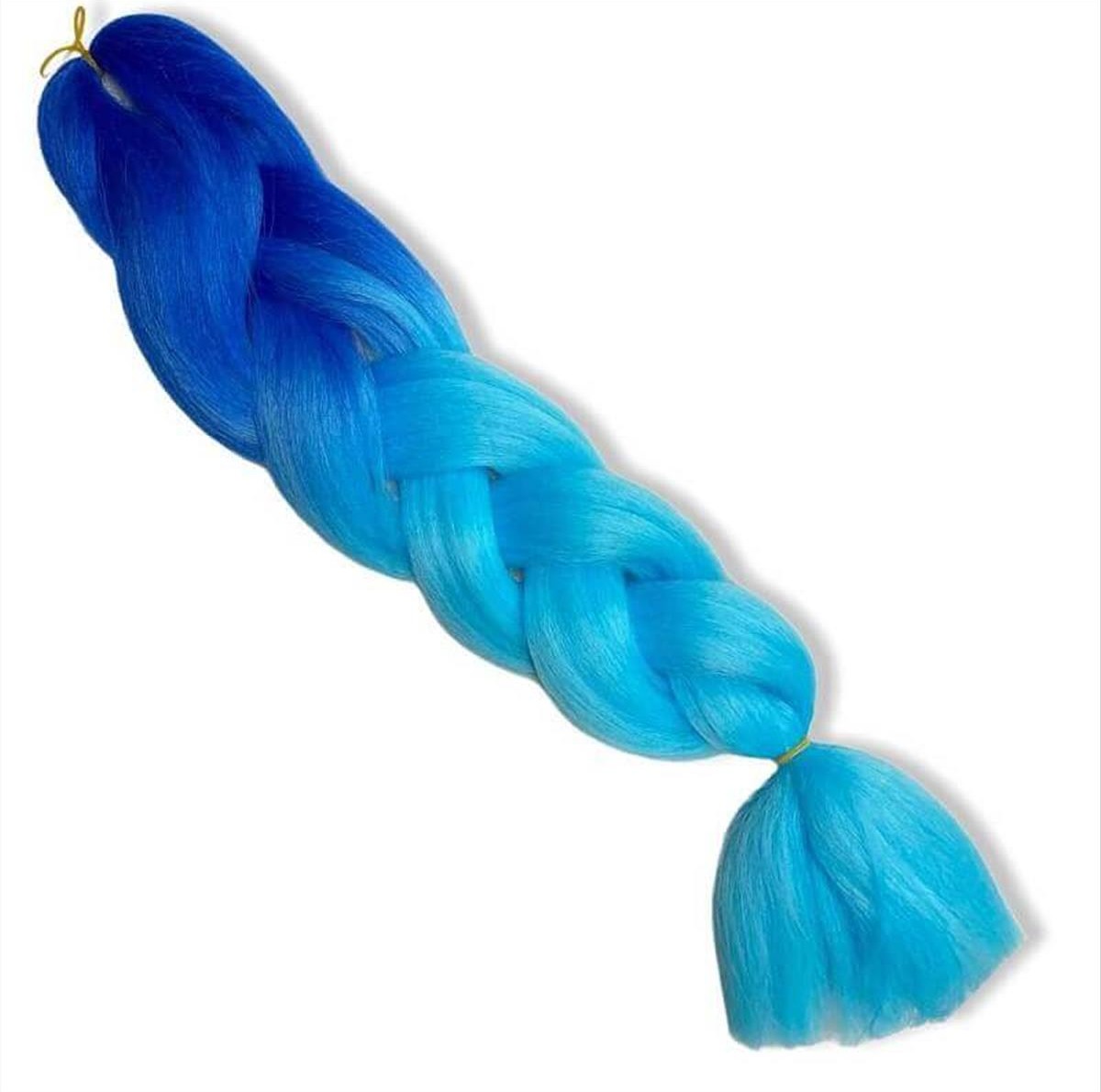 Μαλλιά για Ράστα Jumbo Braid B39 Ombre Blue-Light Blue 125cm