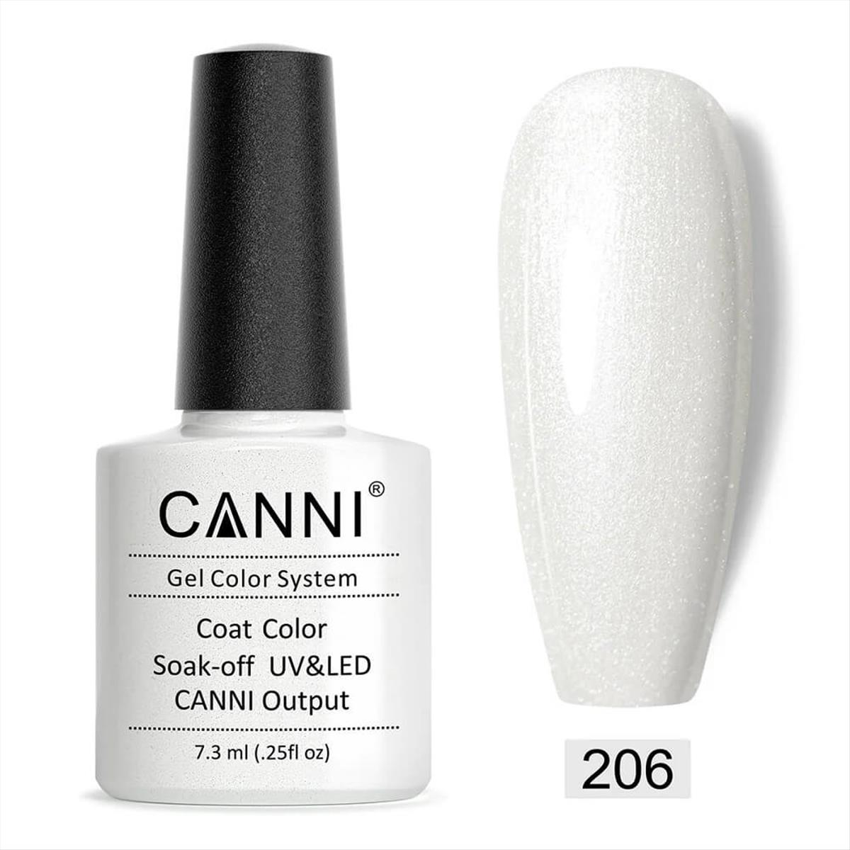 Canni Soak Off Uv/Led 206 Flash White - 7.3ml