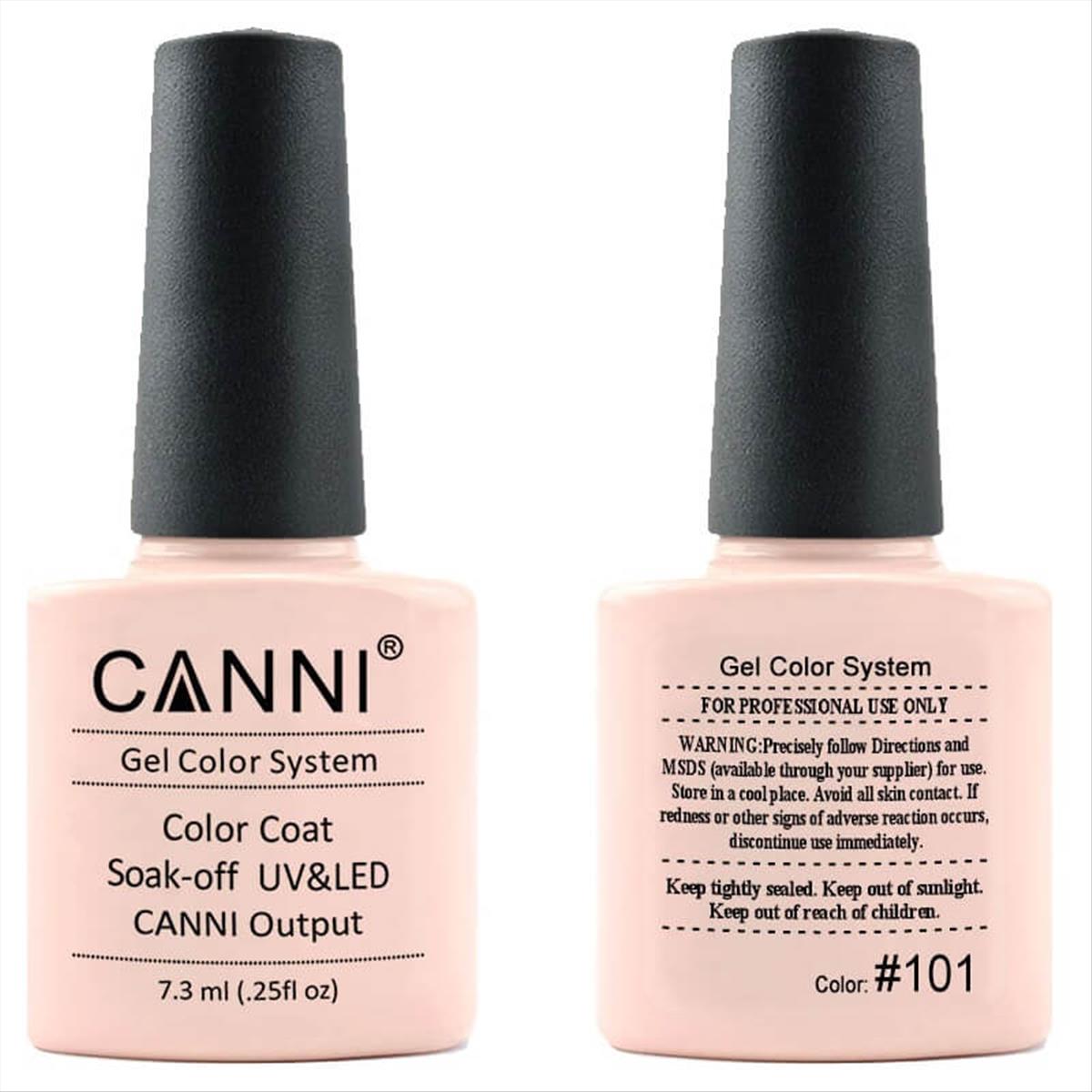 Canni Soak Off Uv/Led Light Nude 101 - 7.3ml