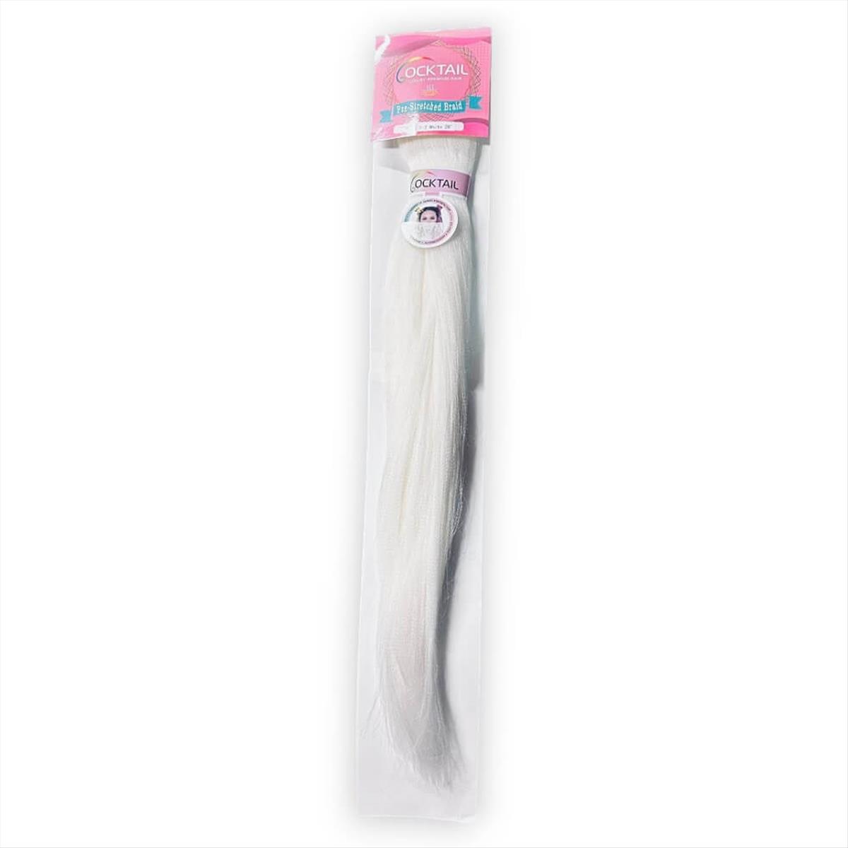 Synthetic Cocktail Rasta Hair 1-2 White 28"