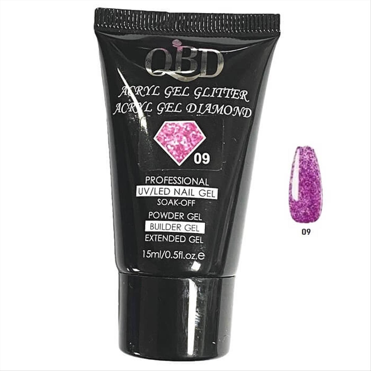 QBD Acrygel Uv/Led Diamond Glitter 09-15ml