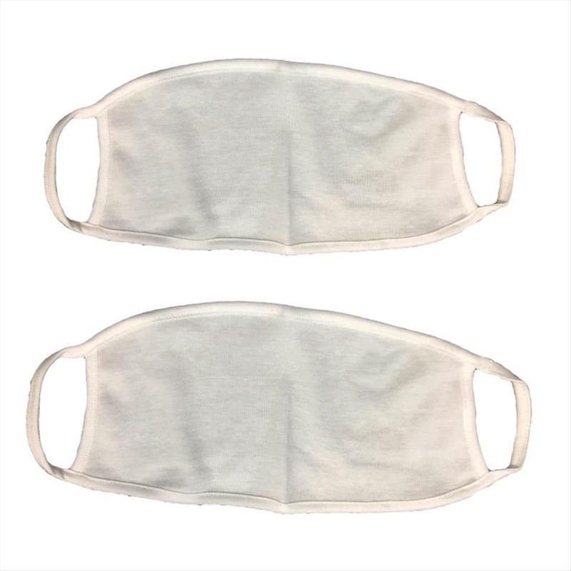 Multi-Purpose Cotton Face Mask White set of 2 pieces