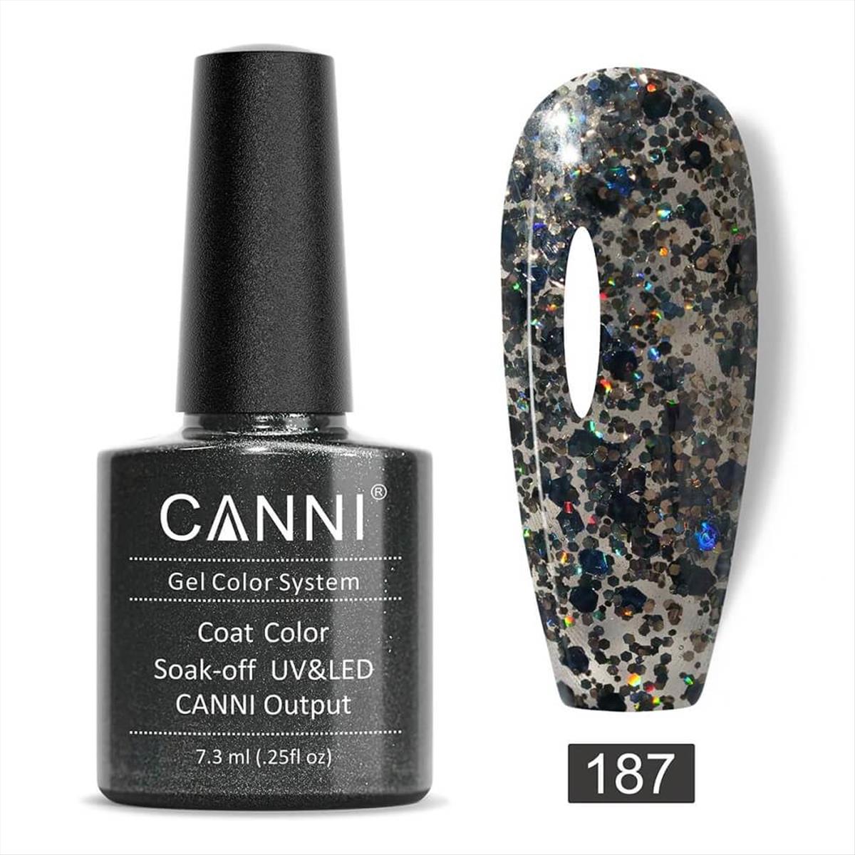 Canni Soak Off Uv/Led 187 Flickering Night - 7.3ml