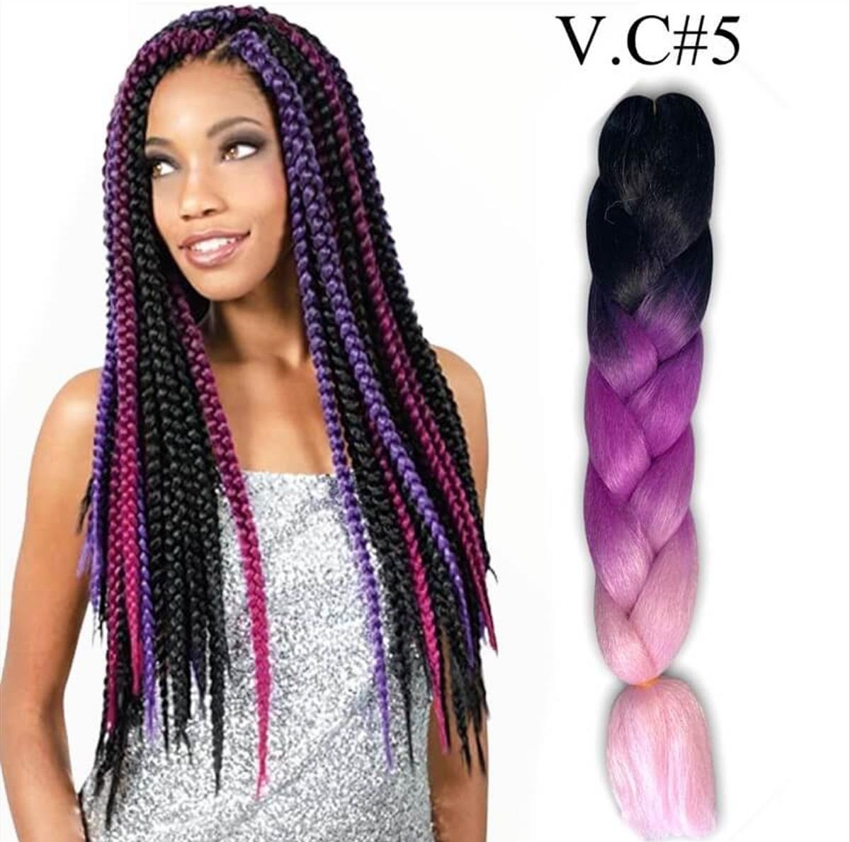 Μαλλιά για Ράστα Ombre Jumbo Braid V. #C5 125cm