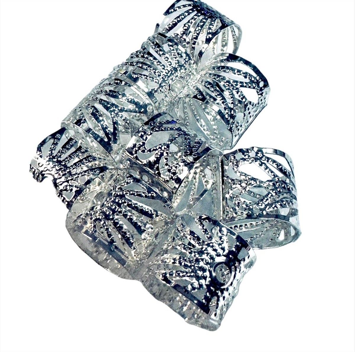 Διακοσμητικά Δαχτυλίδια για Μαλλιά Mix Size Kit1 Silver