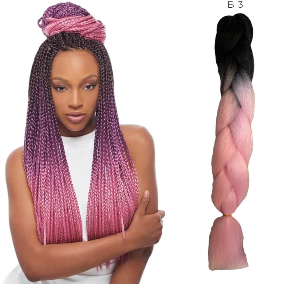 Μαλλιά για Ράστα Jumbo Braid B3 125cm