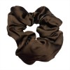 Hair scrunchie satin brown