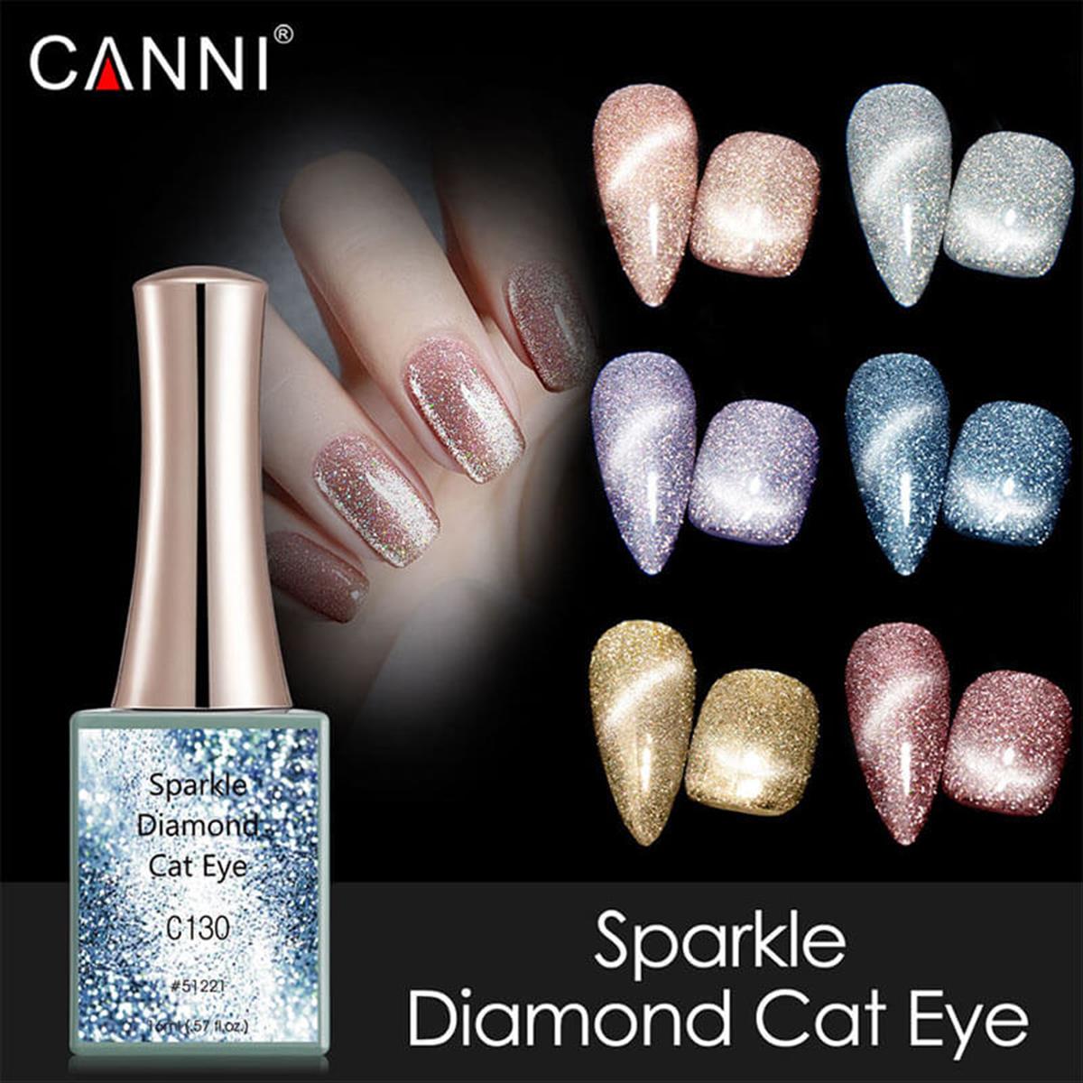 Canni Sparkle Diamond Cat  Eye Gel Polish C129 - 16ml