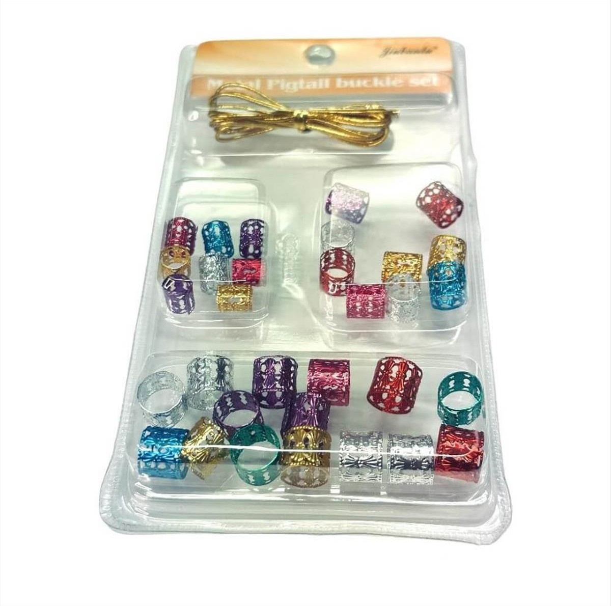 Διακοσμητικά Δαχτυλίδια για Μαλλιά Mix Size Kit Χρωματιστά