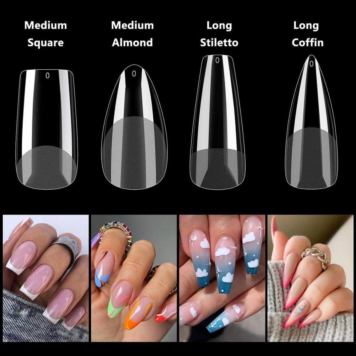 Soft Gel Nail Extension Soft Gel Full Cover Nail Tips Gel Nail Tips