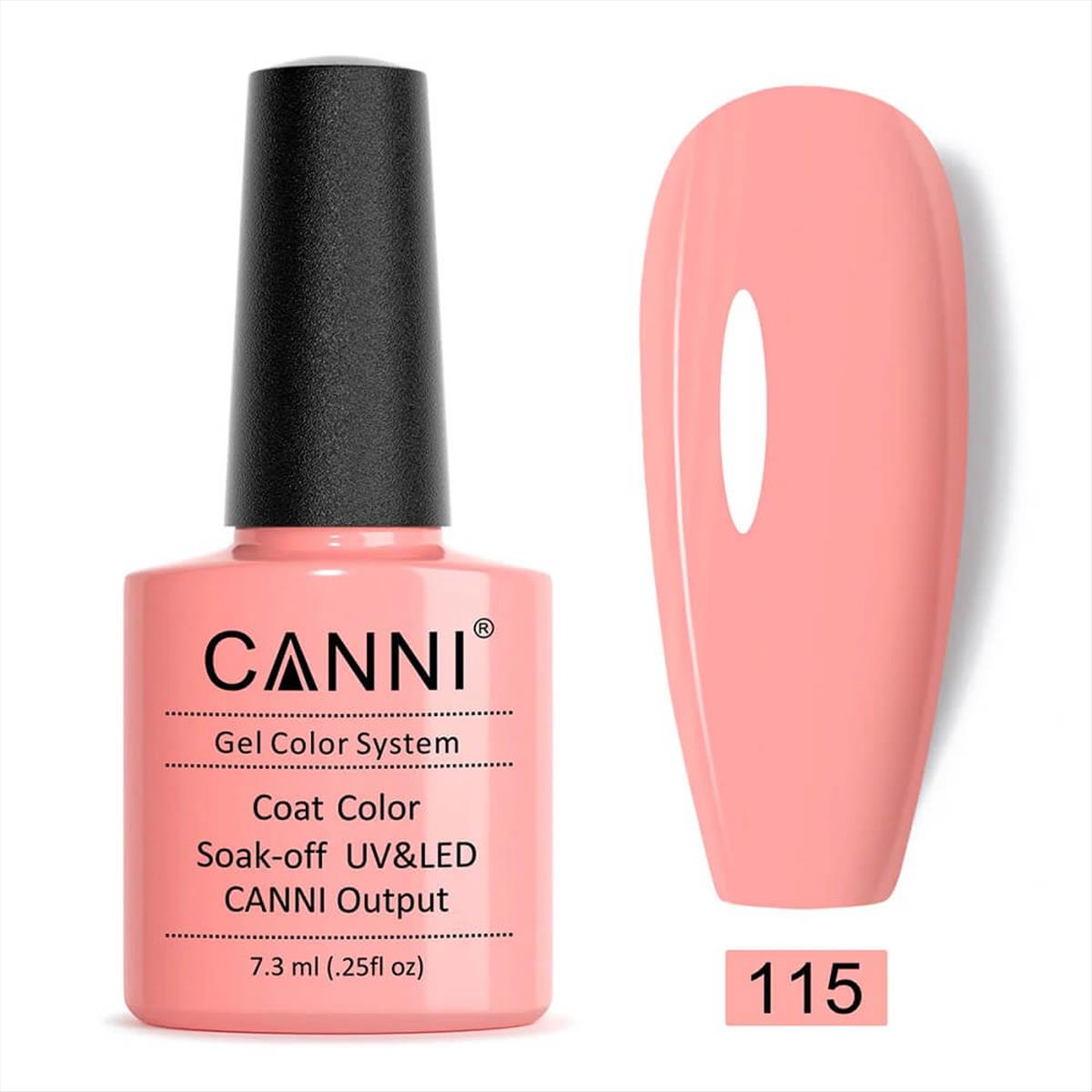 Canni Soak Off Uv/Led 115 Fresh Pink - 7.3ml