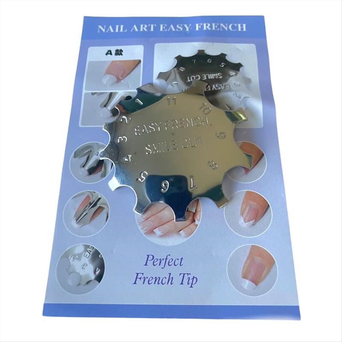 Στένσιλ Γαλλικού Νυχιών Nail Art Easy French A