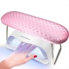 Manicure Cushion with Folding Footrests - Pink