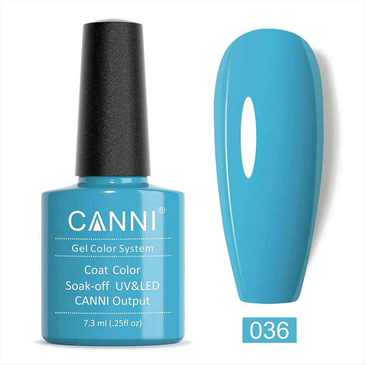 Canni Soak Off Uv/Led 036 Turquoise Blue - 7.3ml