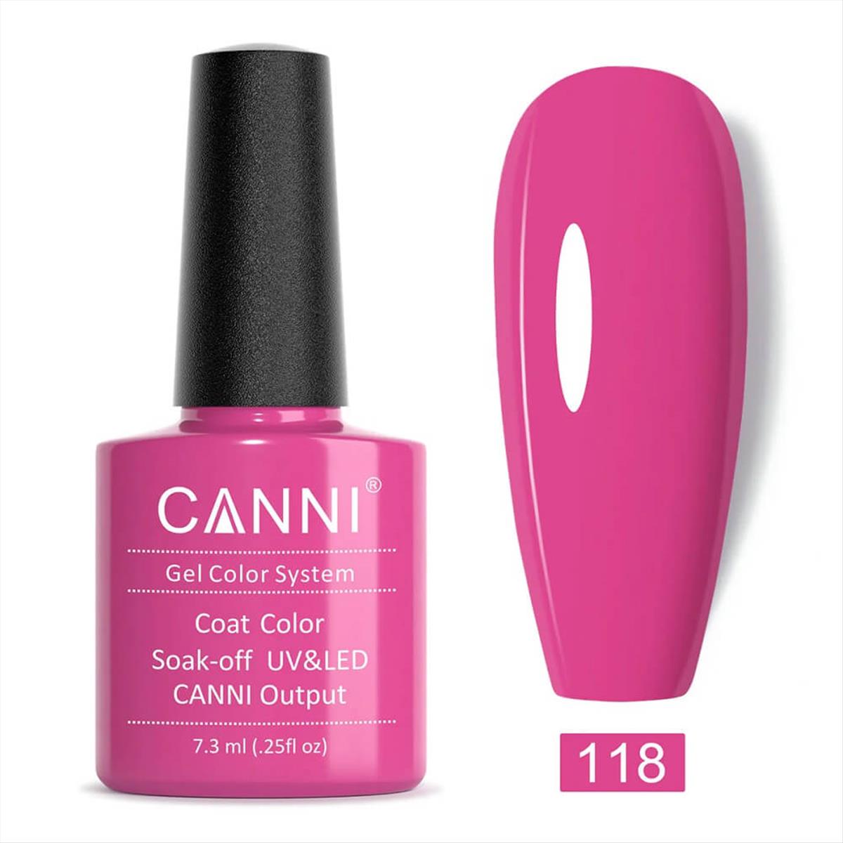 Canni Soak Off Uv/Led 118 Neon Purple - 7.3ml