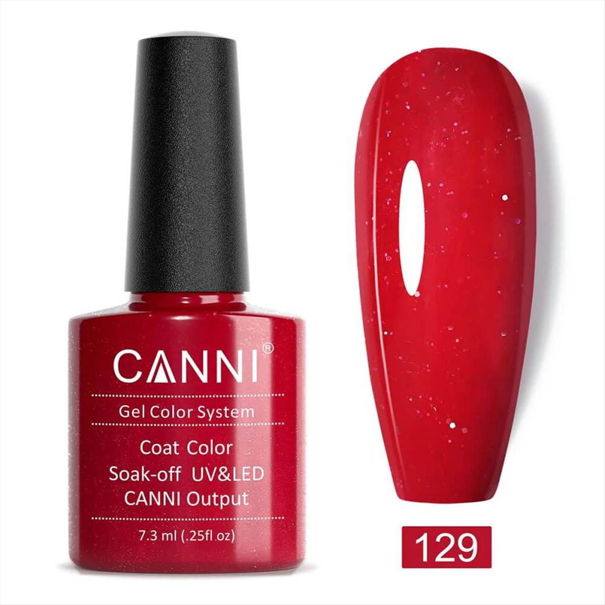 Canni Soak Off Uv/Led 129 Flashing Rose - 7.3ml