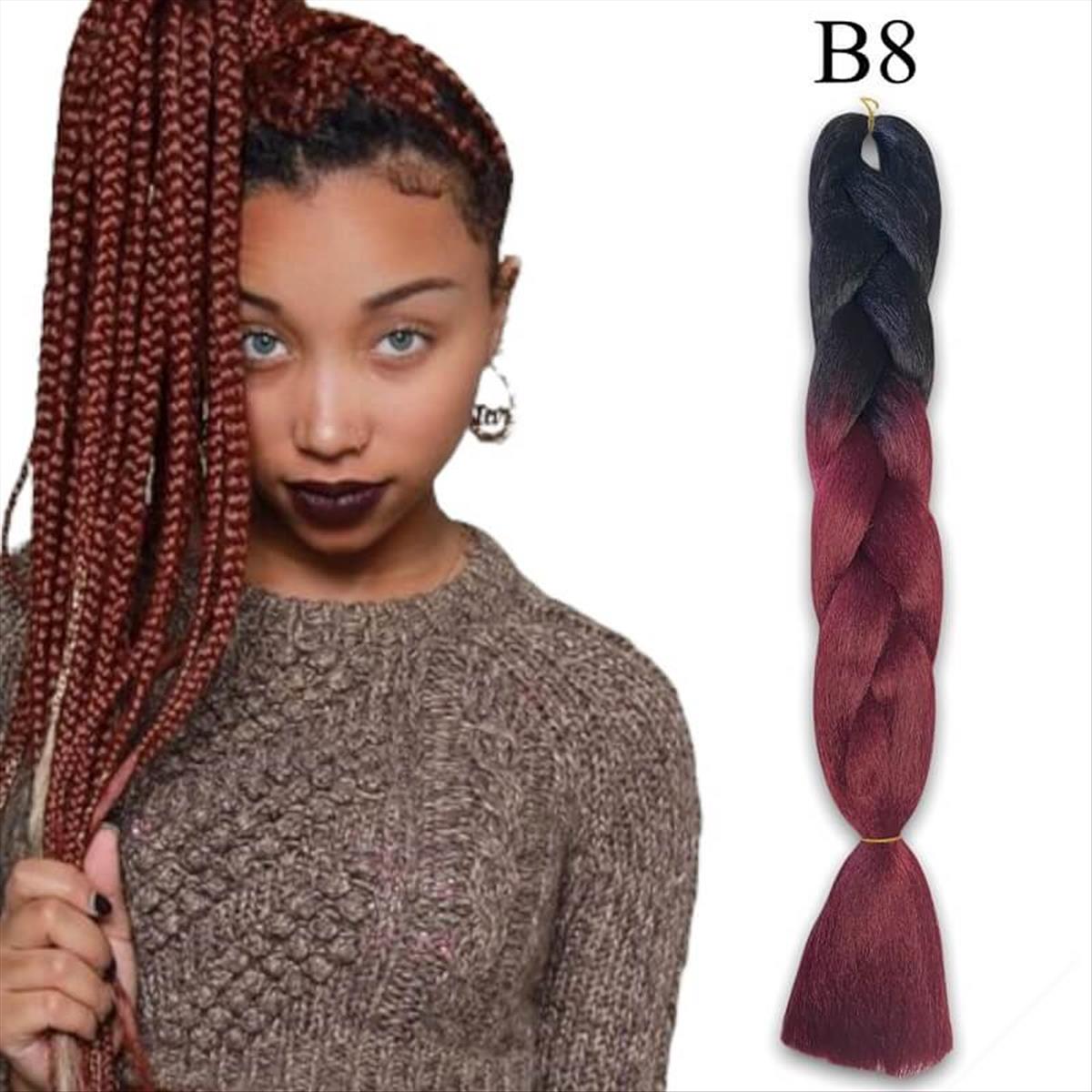 Μαλλιά για Ράστα Jumbo Braid B8 125cm