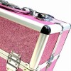 Aesthetic  case Fuchsia Suitcase with Glitter