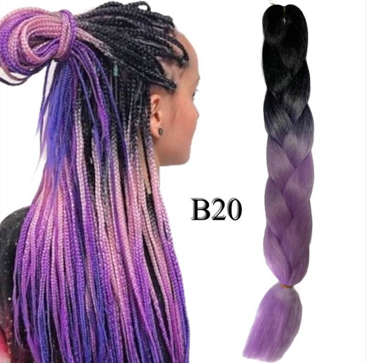 Μαλλιά για Ράστα Jumbo Braid B20 125cm