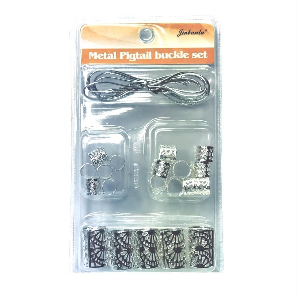 Decorative Hair Rings Mix Size Kit Silver