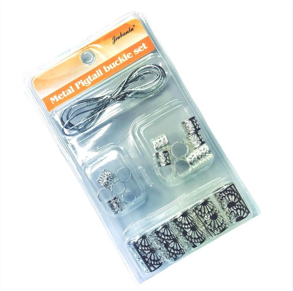 Διακοσμητικά Δαχτυλίδια για Μαλλιά Mix Size Kit Silver