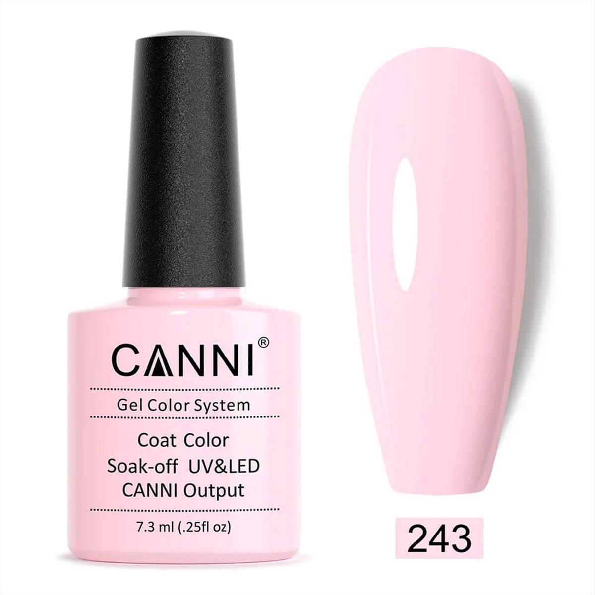 Canni Soak Off Uv/Led 243 Light Pink - 7.3ml