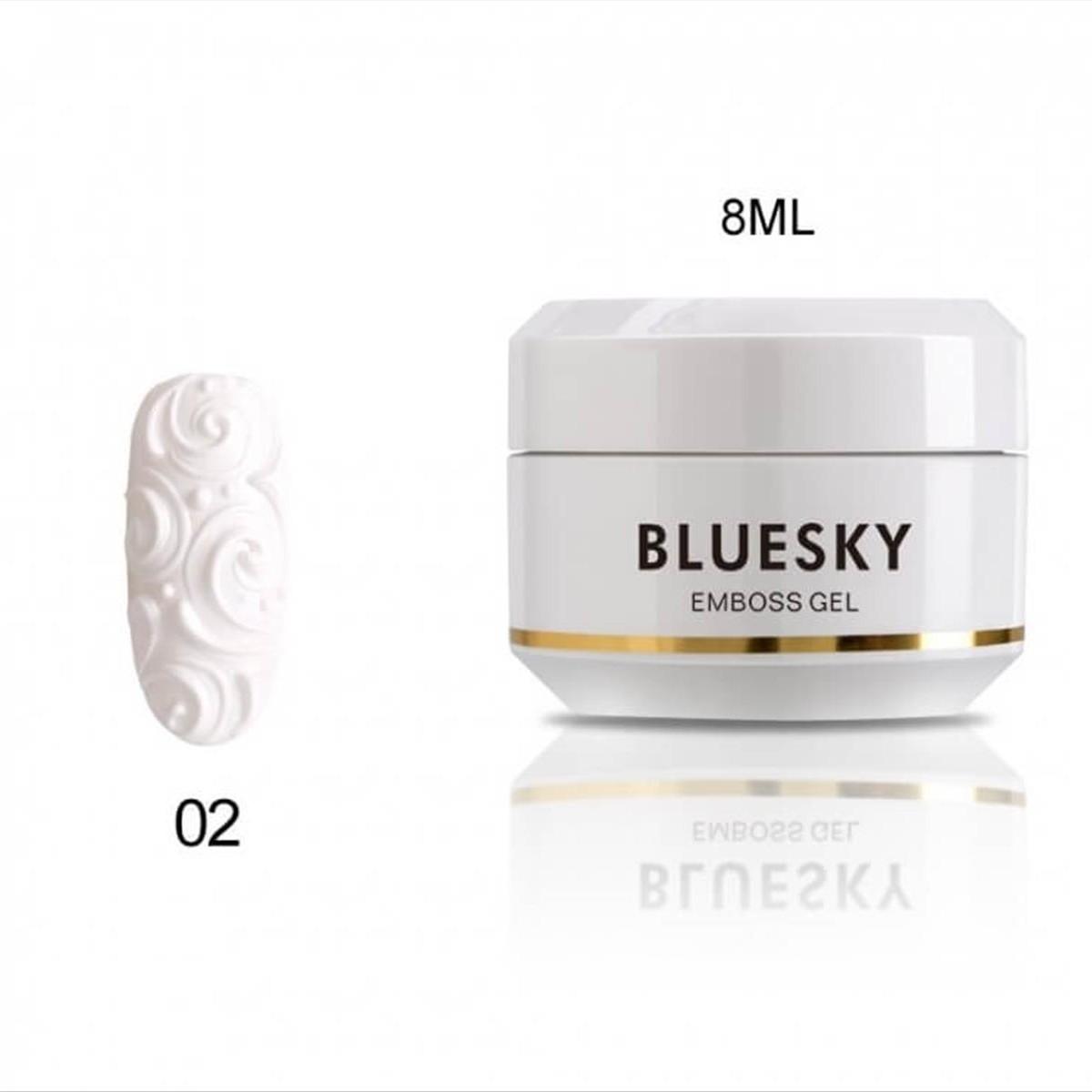 Bluesky Emboss Gel 02 White 8 ml