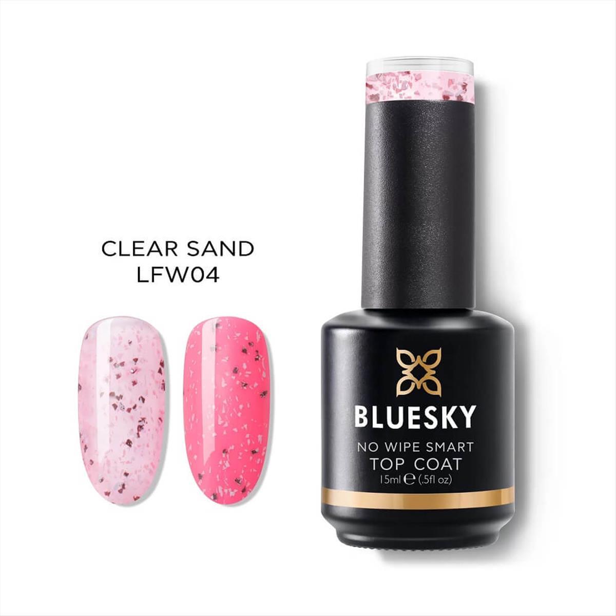 Bluesky Uv Gel Polish Top Coat No Wipe Smart Clear Sand LFW04 15ml