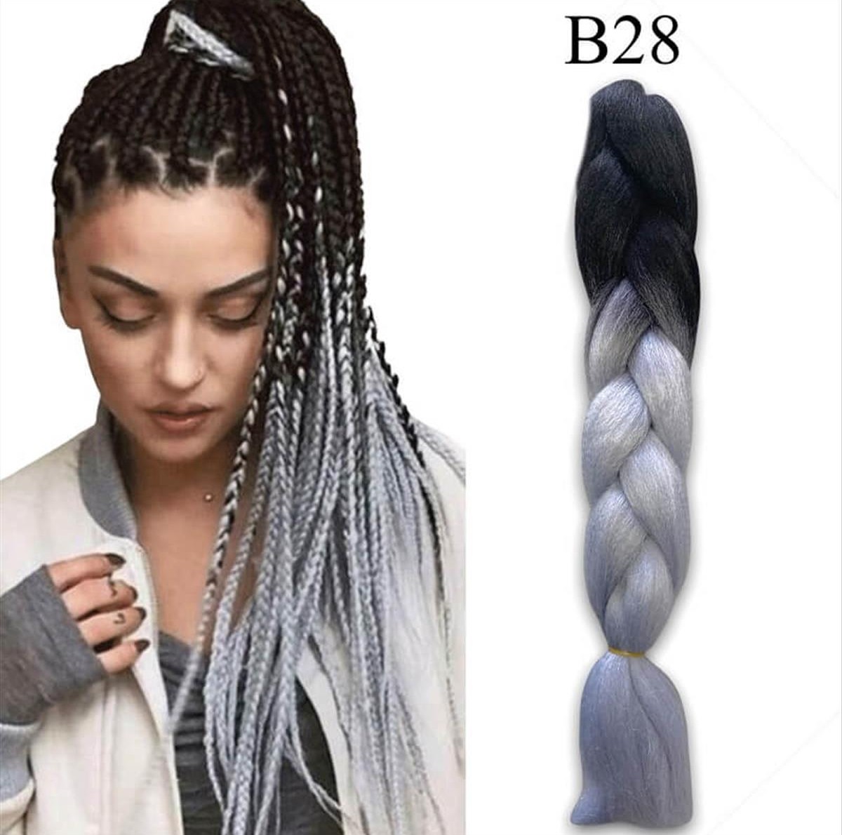 Μαλλιά για Ράστα Jumbo Braid B28 125cm