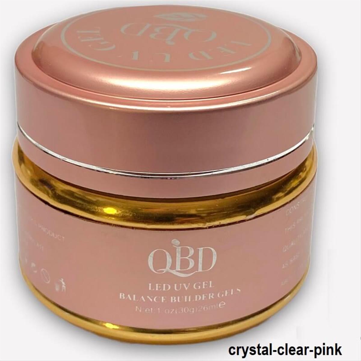 QBD Gel Uv/Led 3 in 1 Balance Builder Gel Crystal Clear Pink 30g