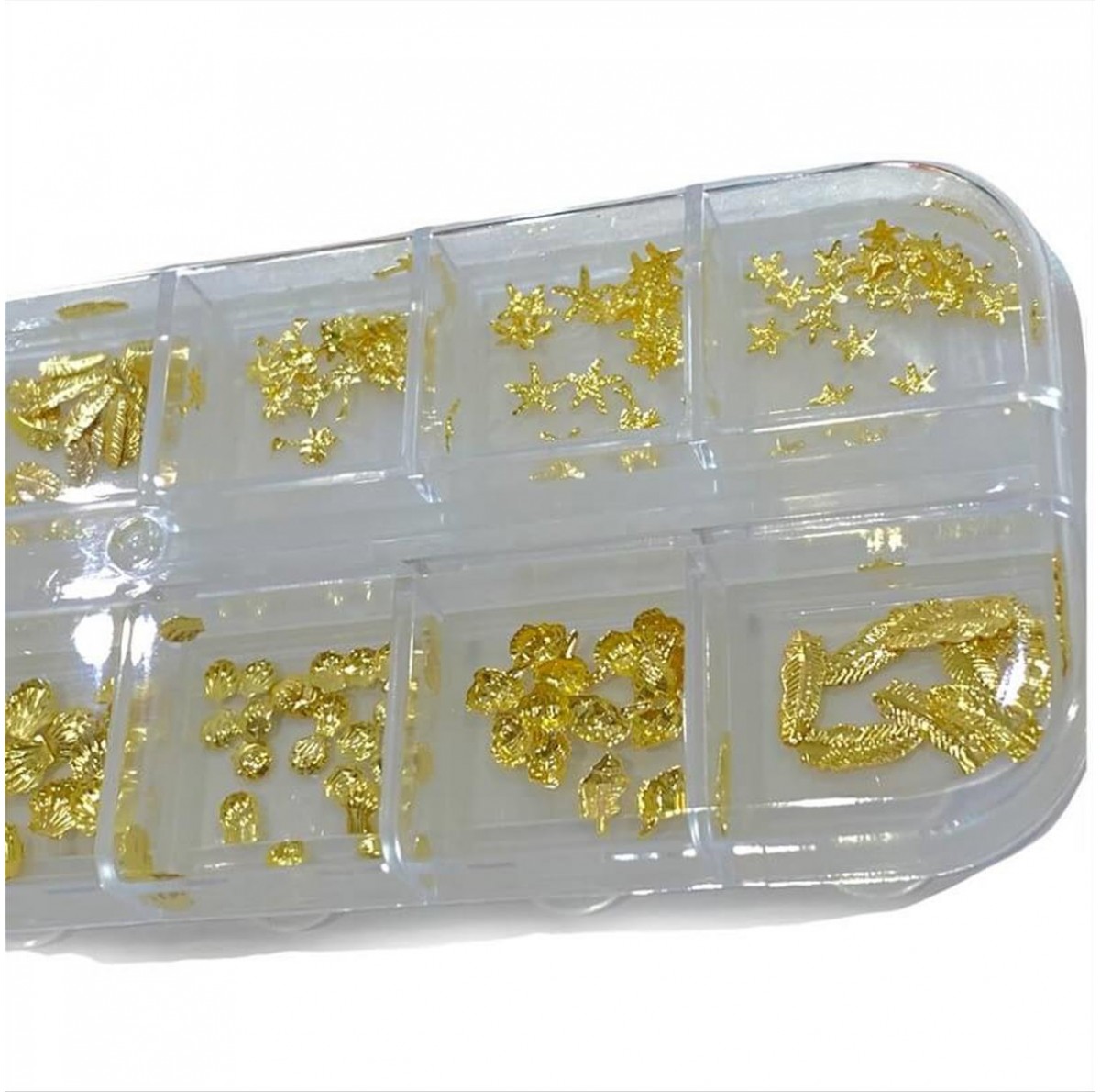 Nail Decorations Multi Set kit 12 different designs Gold