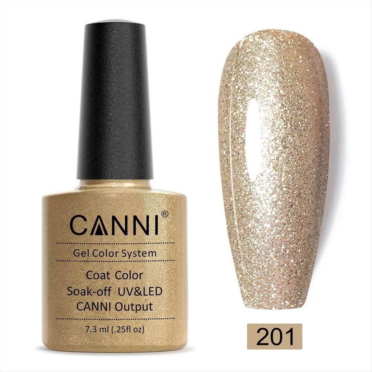 Canni Soak Off Uv/Led 201 Mocha Pearl - 7.3ml