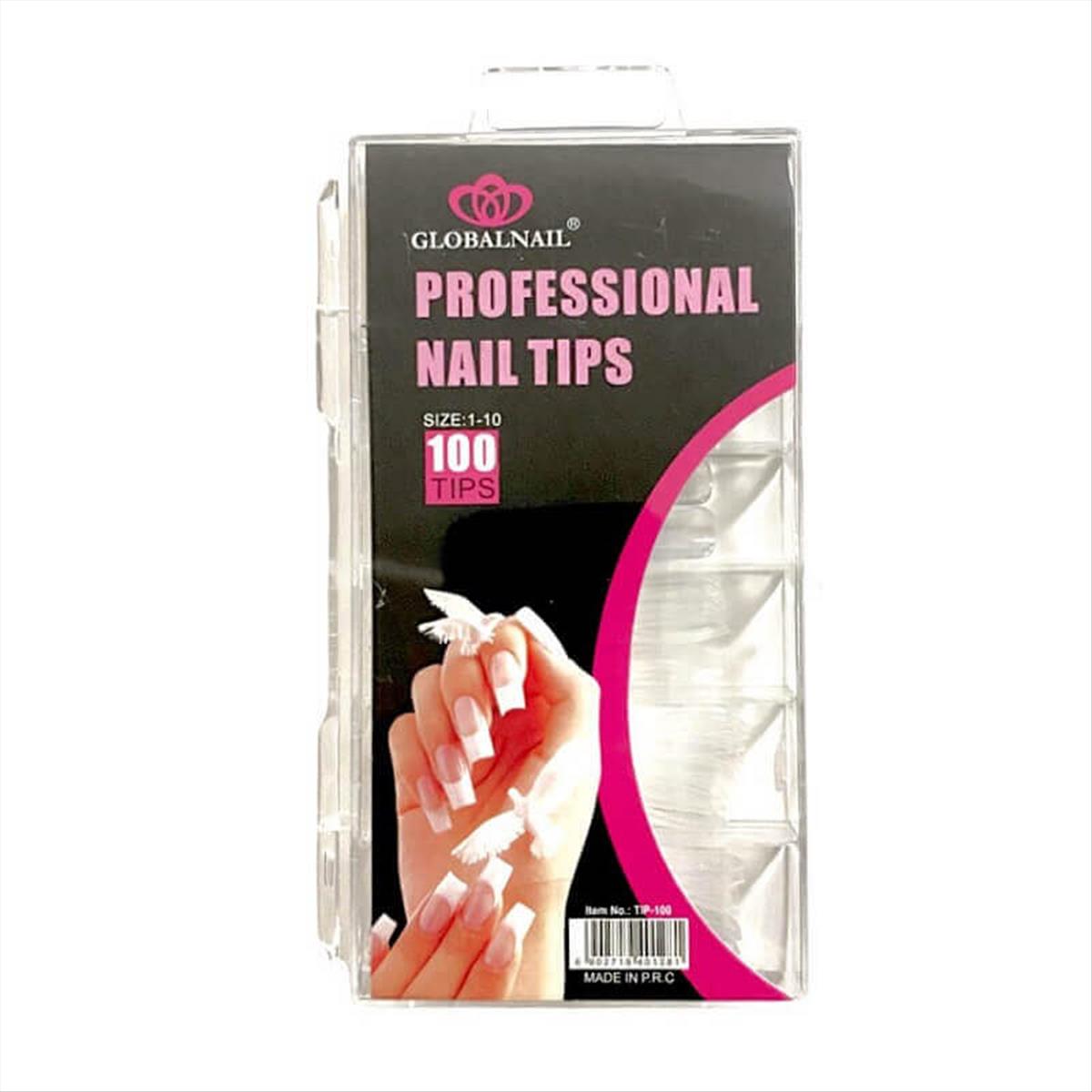 Transparent Seamless Nail Box Global Nail 100pcs