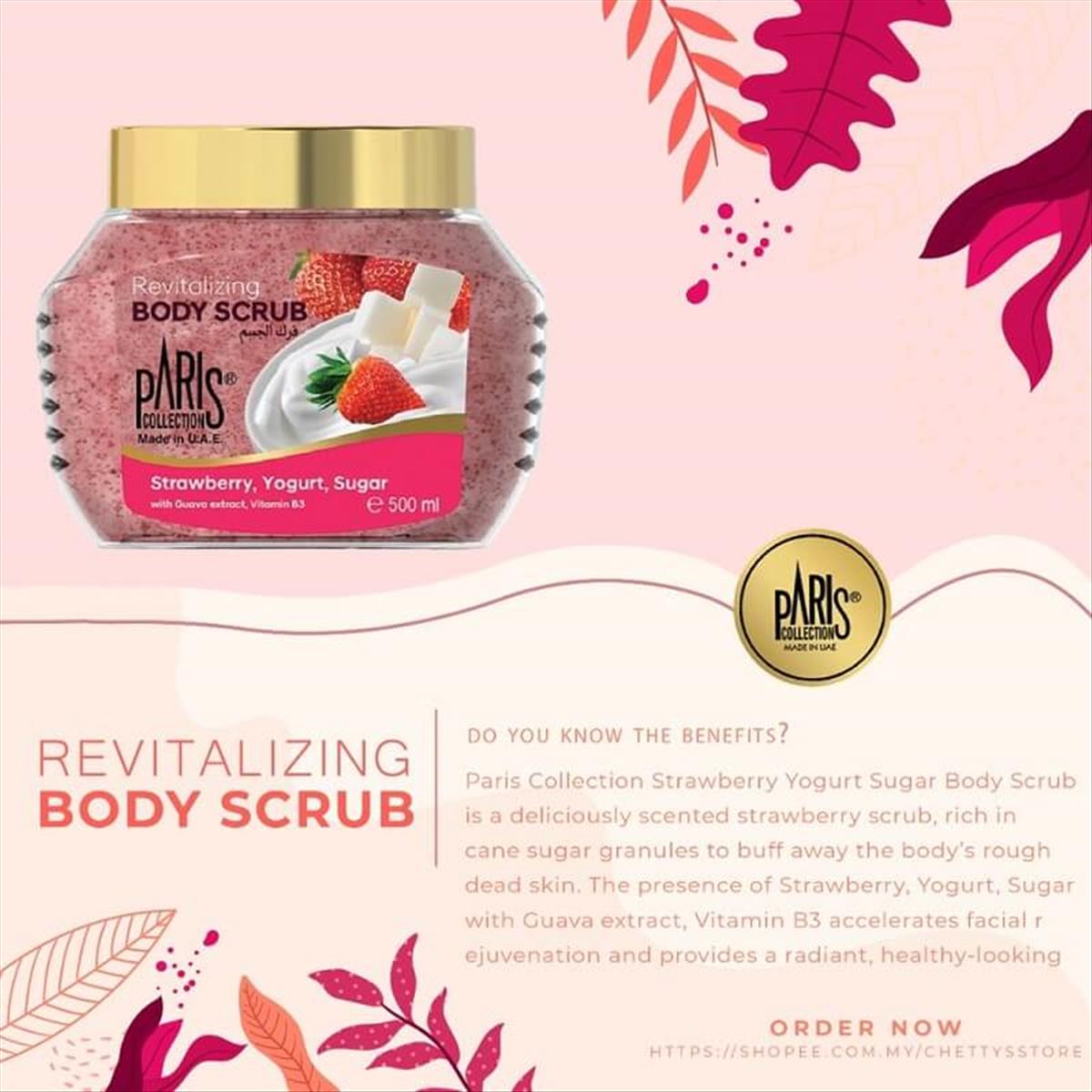 Body Scrub Paris Stawberry Yogurt Sugar 500ml