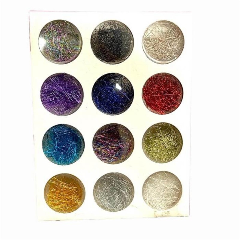 Nail decorations Fibers set of 12 different shades