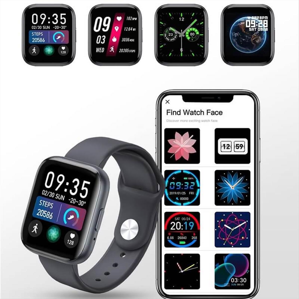 Smart Watch T99 bluetooth κλήσεις + Ανταλλακτικό Μεταλλικό Λουράκι Black OEM