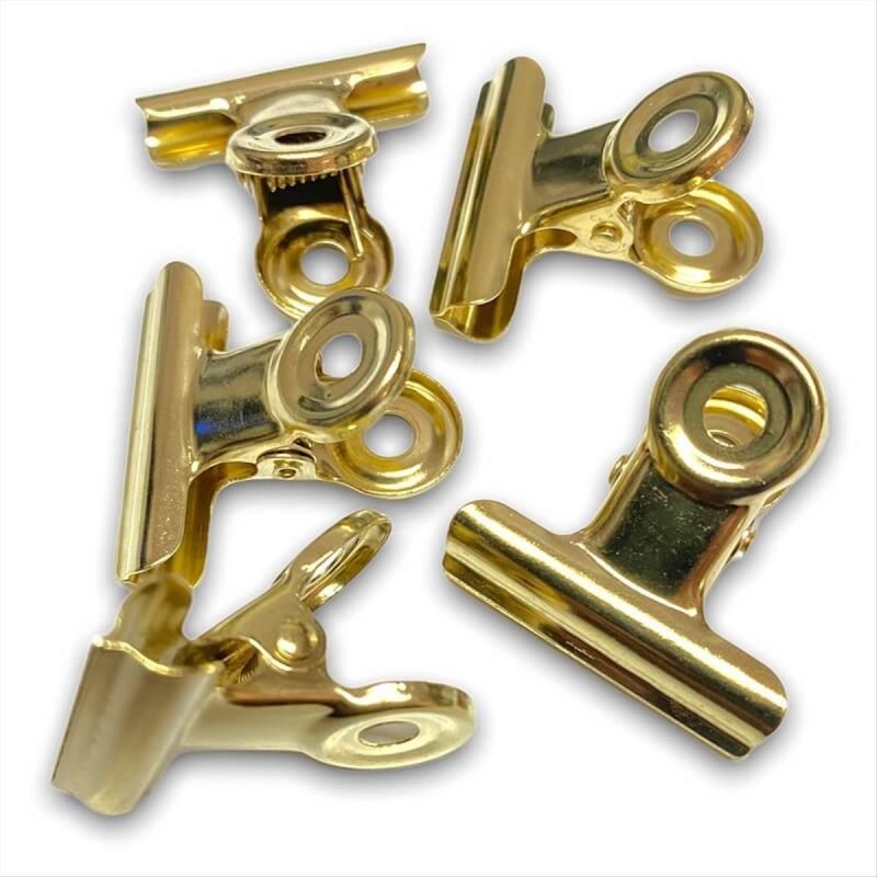 Metal Nail Fastener Clip Gold set of 5 pcs